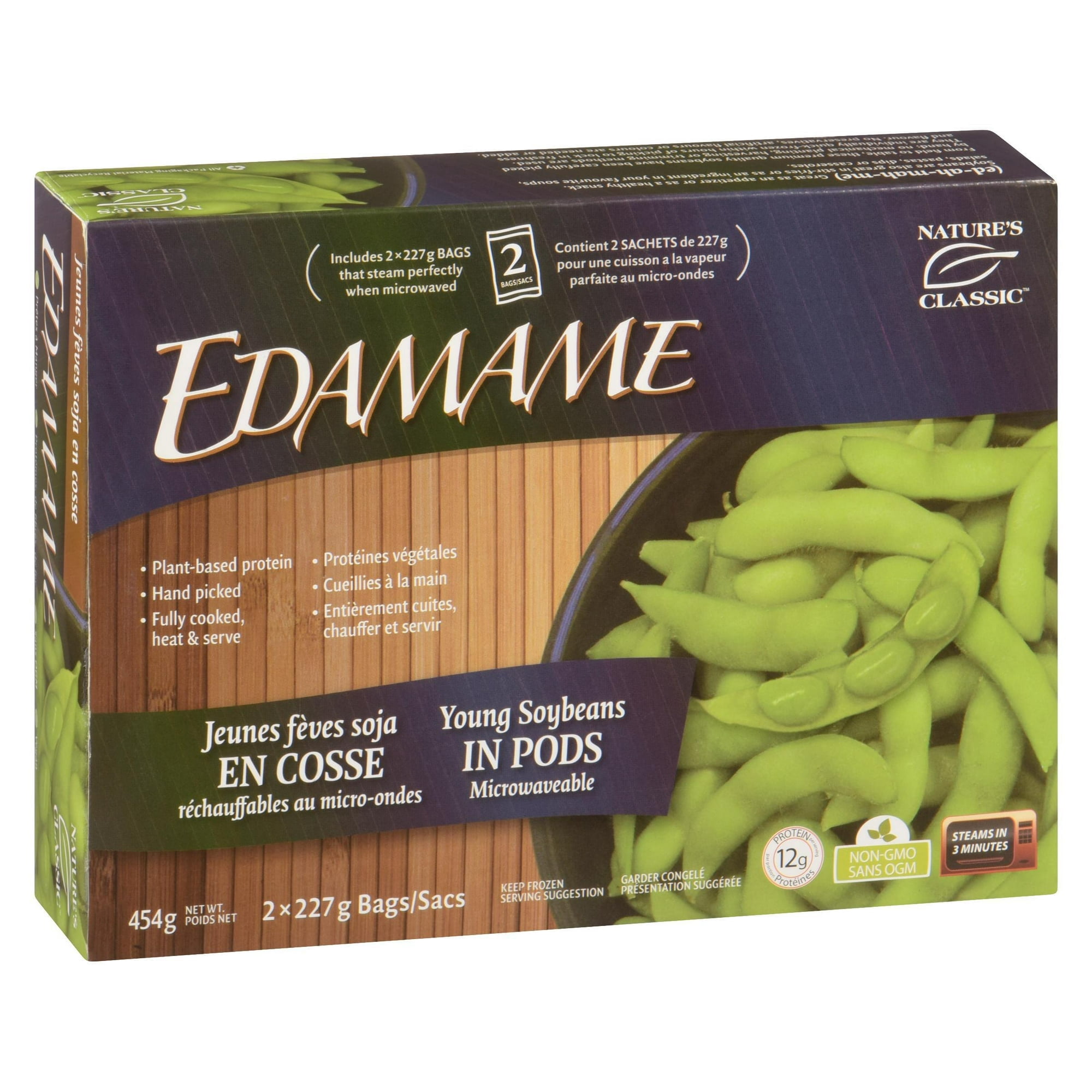 Nature's Classic Allen Family Foods Edamame Young Soybeans in PODS 454g, 454g - Microwavable