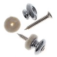 thumbnail image 2 of 2pcs Mushrooms Head Guitar Strap Buttons Strap Locks Chrome Guitar Parts, 2 of 3