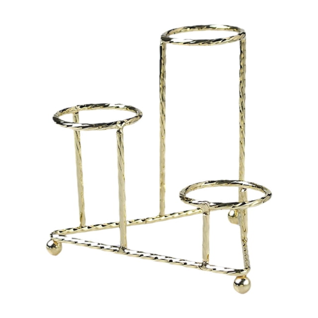veasfak Metal Sphere Display Stand Glass Ball Holder Photo Props Seat Sturdy Base Rack for Bookcase Bedroom Party Showcase Home Decor Gold