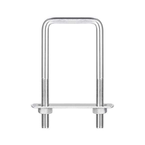 Unique Bargains Square U-Bolts 2 Sets 47mm Inner Width 110mm Length M8 304 Stainless Steel U Clamp Bolt