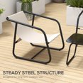 thumbnail image 4 of Outsunny Garden Furniture Set with Glass Table, Breathable Mesh, Cream, 4 of 10