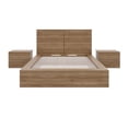 thumbnail image 1 of Nexera James 4-Piece King Bedroom Set, Brown Oak, 1 of 6