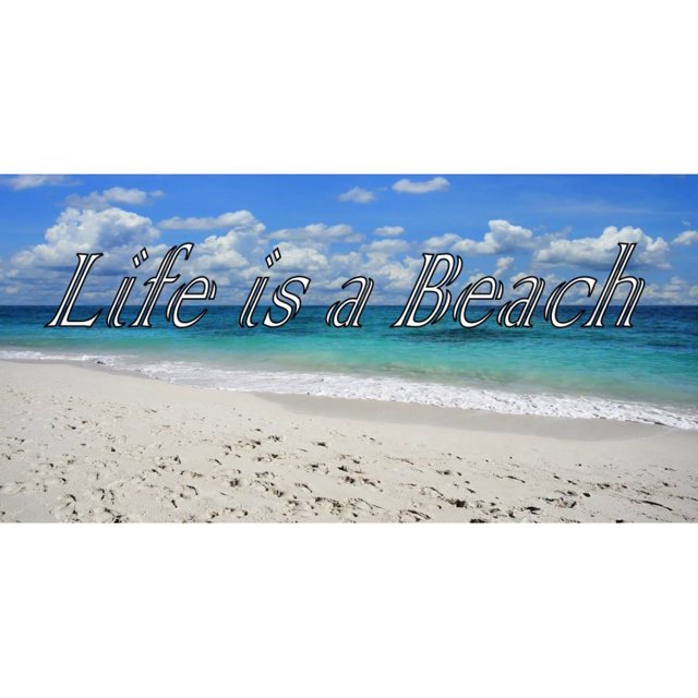 La Vie Est une Plaque de Photo de Plage License
