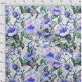 thumbnail image 4 of oneOone Velvet Royal Blue Fabric Florals Craft Projects Decor Fabric Printed By The Yard 58 Inch Wide, 4 of 4