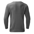 thumbnail image 5 of MIASHUI Men's Fall Winter Pullover V-Neck Solid Color Cardigan Knit Shirt Jacket Long Sleeve Comfort Grey,L, 5 of 5