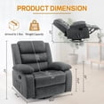thumbnail image 2 of Korser Oversized Swivel Rocker Recliner Chair for Adults 40.6'' Wide for Living Room,Grey, 2 of 7