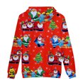thumbnail image 5 of Pull de Noël Décontracté pour Hommes Mode Impression Numérique en Polaire à Capuche, 5 of 5