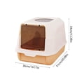 thumbnail image 2 of Cat Litter Box Enclosed Litter Box for Cats Large Covered Toilet Tray with Shovel for SplashProof Use Litter Box with Lid, 2 of 6