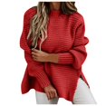 thumbnail image 2 of RKSTN Sweaters for Women Loose Casual Stitching Long-Sleeved Knitted Sweater Fall Sweaters, 2 of 5