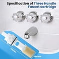 thumbnail image 3 of Shower Diverter Assembly, Compatible with Delta Faucet RP17730 Diverter Cartridge Replacement, for Use for 3 Handle Tub and Shower Faucets, Bathtub Diverter Repair Kit, with an Oval End, 3 of 5