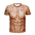 thumbnail image 1 of T-shirt à Manches Courtes pour Hommes Imprimé Muscle 3D Impression Numérique 3D 2TG, 1 of 8