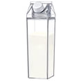 thumbnail image 1 of Bouteille d'Eau en Carton de Lait Transparente 500 Ml/1000 ml, Boîte à Lait Étanche, Bouteille d'Eau avec 2 Becs Verseurs, Bouteilles de Lait Portatives Réutilisables, Contenant pour Jus et Thé pour Voyage, Sports, Camping, 1 of 10