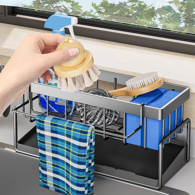 Organisateur de Cintres Extensible, Lot de 2 / Empileur de Cintres Télescopique Réglable avec Ventouse / Rangement de Lessive Gain de Place pour Laveuse et Sécheuse / Support Léger en Plastique