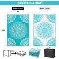 thumbnail image 3 of Findosom Tapis d'Extérieur Imperméable Boho 8'x10 Pieds, Tapis de Paille en Plastique Pliable Réversible, Grand Tapis de Patio pour Extérieur, RV, Patio, Arrière-Cour, Terrasse, Pique-Nique, Plage, Camping Turquoise, 3 of 6