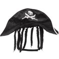 thumbnail image 1 of Delicate Pirate Design Hat Pet Decoration Costume for Halloween Party Black, 1 of 8