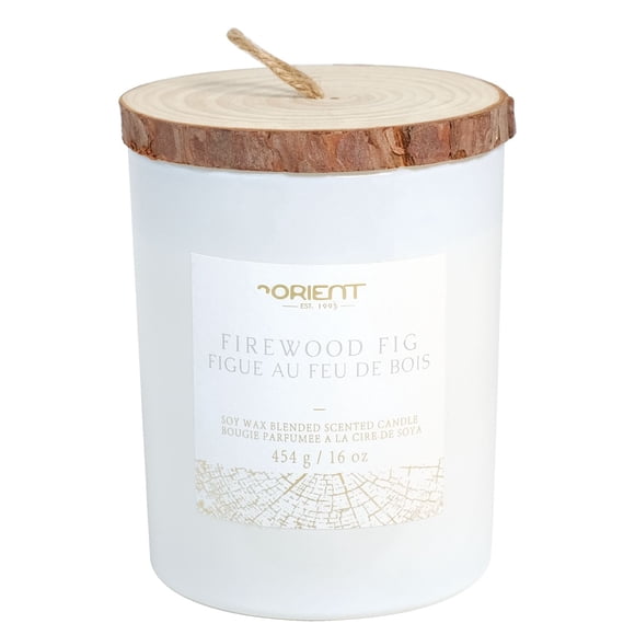 Orient 16OZ FIRE WOOD FIG Soy Wax Blended Scented Candle,2 cotton wick