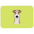 thumbnail image 1 of Checkerboard Lime Green Wire Haired Fox Terrier Mouse Pad, Hot Pad Or Trivet, 7.75 x 9.25 In., 1 of 1