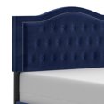 thumbnail image 2 of Modern Velvet Upholstered 54" Double Bed in Blue, 2 of 7