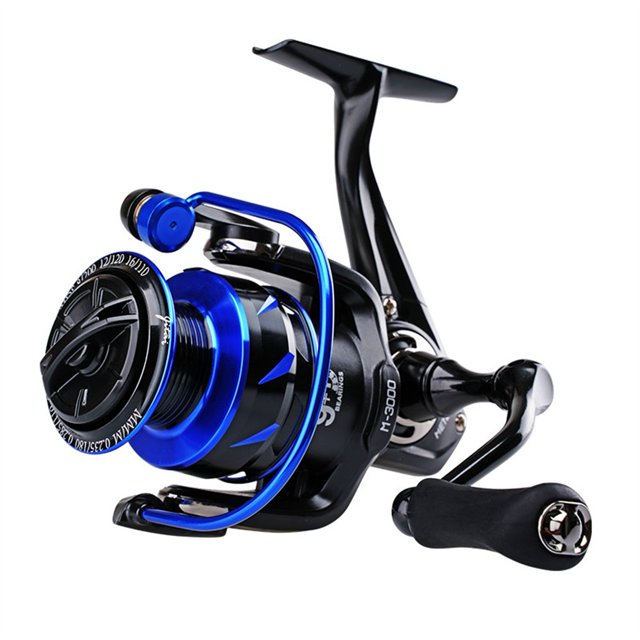 Spinning Reel Aluminium Handle Max Drag 8KG 9+1BB And Spool 5.2:1 Speed Multicolor Wheel Carp Fishing Reels ,Rigid Aluminum Skeletal Frame