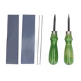thumbnail image 3 of Leather Edge Beveler, Polished Alloy Steel Leather Edger 2 Sets Cutting Tool  For Beveling, 3 of 8