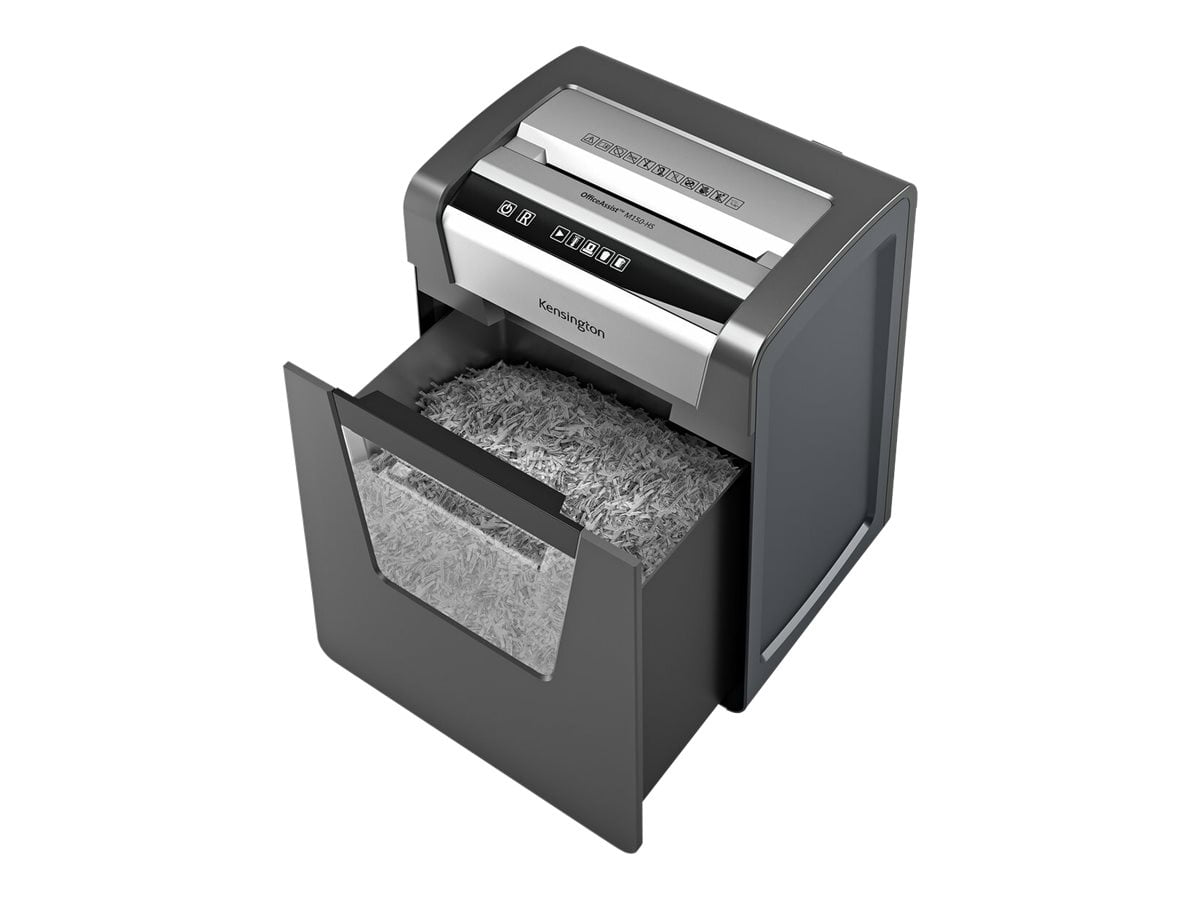 Déchiqueteuse Kensington OfficeAssist M150-HS anti-bourrage, coupe micro - déchiqueteuse - coupe micro - 0,08 po x 0,59 po - P-5