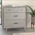 thumbnail image 4 of Allora Mid Century Modern Wood 3 Drawer Accent Chest in Gray, 4 of 5