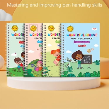 Dvkptbk The Copybook 4 Pcs English Version Of 's Calligraphy and Pen Control Training Calligraphy and Drawing Red Book The Copybook