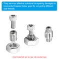 thumbnail image 4 of Unique Bargains Adaptateurs Filetage Manchon Réducteur Écrou M6x1.0 Mâle à M3x0.5 Femelle pour Réparer Insert Écrou Vis Réducteur 10mm 20 Pcs, 4 of 5