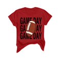 thumbnail image 4 of Charmgo Haut pour Femmes Tendance T-Shirts Jour de Match T-Shirt Imprimé 2D pour Femmes Manches Courtes Col Rond T-Shirt Mode Léger Doux Tenue Décontractée Vêtements pour Femmes Football Rouge TTTG, 4 of 4