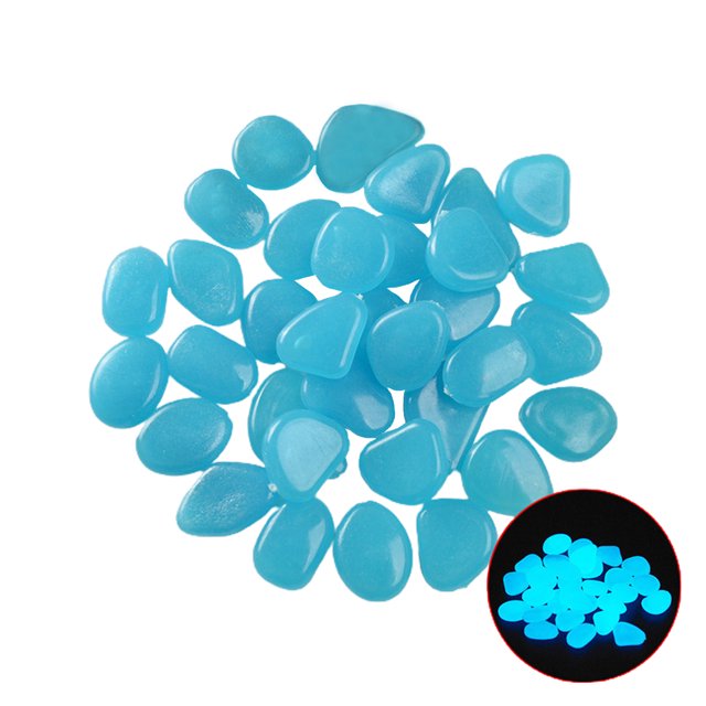 100 Pcs Pierres Lumineuses Galets Simulation Galets Homme Rocher Aquarium Galets Résine Décorations de Jardinage, 2.2cm