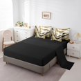 thumbnail image 3 of YST Marble King 7-Piece Comforter Set, Abstract Marble Design with Gold Metallic Print, Queen, 3 of 4
