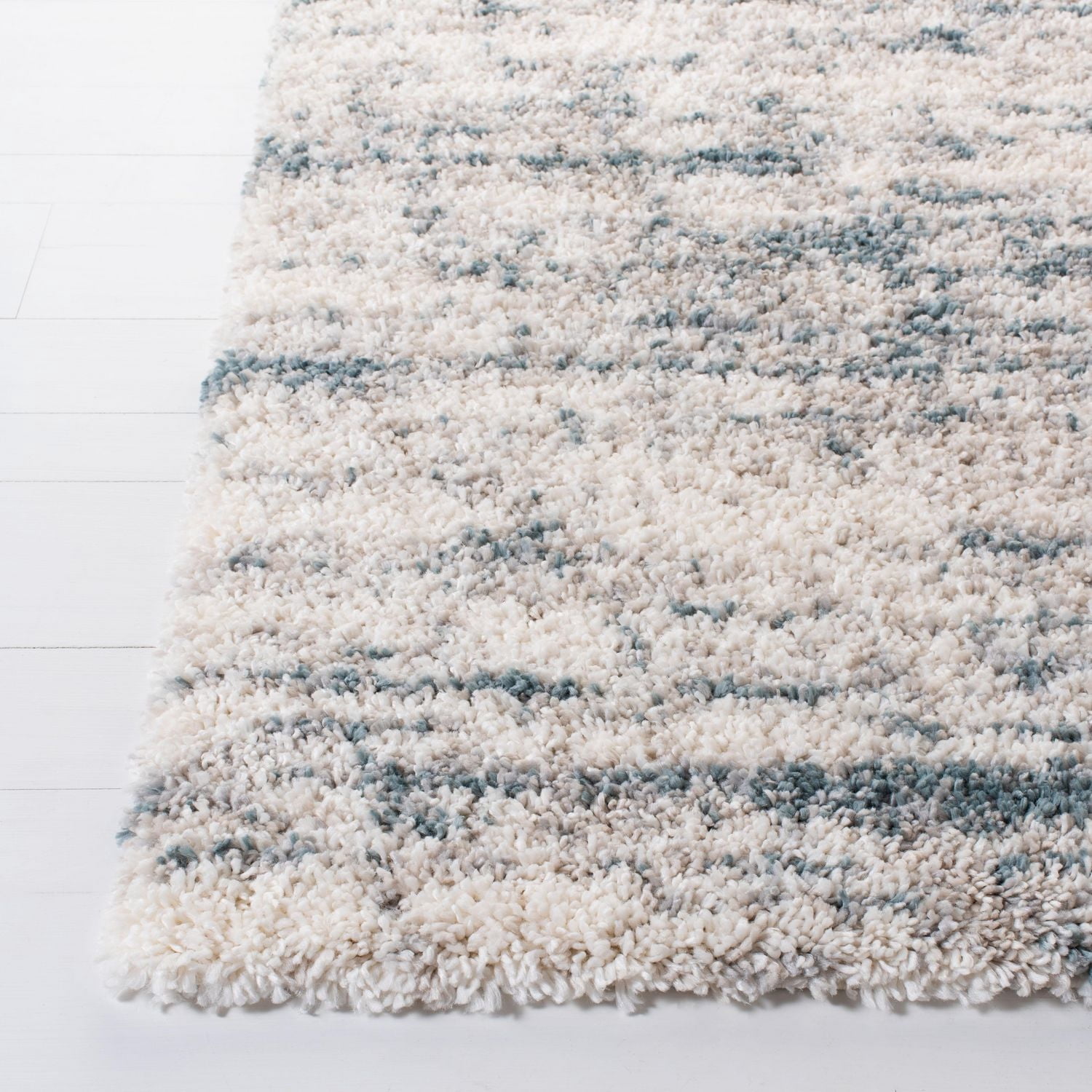 SAFAVIEH Fontana Einri Distressed Abstract Plush Shag Area Rug