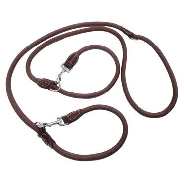 Xingzhi Adjustable Versatile Nylon Dog Collar For Hands-Free Control Nylon Dog Lead Dog Leash Neck Lead coffee