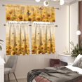 thumbnail image 5 of 3PCS Fall Kitchen Window Curtain Set with 36" Length Tiers and Valance Heart Rod Pocket Cafe Curtains Fall Sunflower Butterfly Window Curtains Treatment,Fall Home Collection, 5 of 5