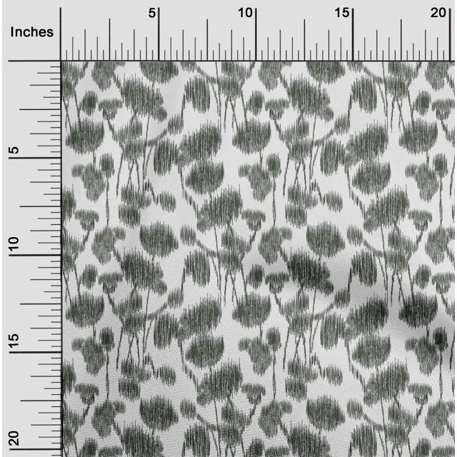 oneOone Viscose Jersey Fabric Floral Ikat Printed Craft Fabric BTY 60 Inch Wide