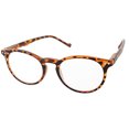 thumbnail image 1 of grinderPUNCH Lunettes de Lecture Rondes Ovales Légères pour Hommes et Femmes +5,00, Écaille, 1 of 6