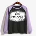 thumbnail image 4 of 50 % de Rabais Liquidation Chandail en Molleton Surdimensionné pour Femmes 2023 T-shirt Imprimé Manches Longues Blouse Col Rond Hauts Décontractés Chandail en Molleton, 4 of 5
