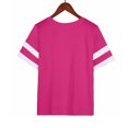 thumbnail image 4 of Chandails à Manches Courtes pour Femmes T-Shirts Surdimensionnés pour Femmes T-Shirts Amples Demi-Manches Col Rond Hauts Color Block Tuniques T-Shirts Surdimensionnés pour Femmes Hauts à Demi-Manches pour Femmes, 4 of 6