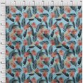 thumbnail image 4 of oneOone Velvet Light Blue Fabric Tropical Craft Projects Decor Fabric Printed By The Yard 58 Inch Wide, 4 of 4