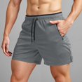 thumbnail image 2 of Men's Running Shorts with Zipper Pockets Gym Athletic Workout 5" Shorts for Men, 2 of 5