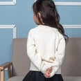 thumbnail image 2 of Toddler Girls 100% Cotton White Pullover Winter Sweater, 2 of 4