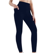 Vadktai Deals Women Yoga Pants Workout Running Leggings Stretchy Butt Lifting Gym Leggings Tummy Control High Waisted Yoga Leggings Cozy Joggers Trouses