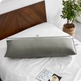 thumbnail image 2 of Bare Home Body Pillowcase - Zipper Closure - Ultra Soft - Double Brushed - Light Gray, 2 of 7