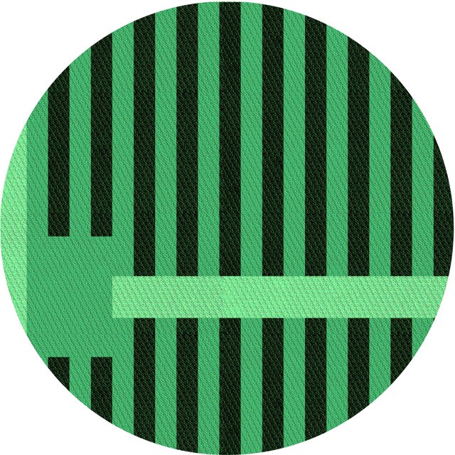 Ahgly Tapis Rond Lavable en Machine Intérieur Transitionnel Vert Émeraude Profond, 7 Pieds Rond