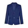 thumbnail image 1 of RUNQHUI Garçon Blazer Formel à Manches Longues, Revers Cranté, Veste de Complet à Simple Boutonnage pour Enfants Bleu Marine 10, 1 of 6