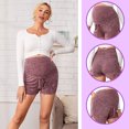 thumbnail image 2 of Leutsin Shorts de Maternité pour Femmes à Cordon, à Nouer à l'Avant, Ourlet Arrondi, Vêtements de Sport de Grossesse, 2 of 8
