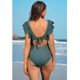 thumbnail image 4 of BeautyIn Maillot de Bain de Maternité Plissé Côtelé une Pièce Taille Haute Push-up, 4 of 6
