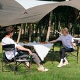 thumbnail image 2 of KingCamp Padded Outdoor Folding Chair with Table & Pockets, Black/Red (2 Pack), 2 of 10