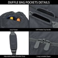 thumbnail image 3 of 105L Extra Large Duffel Bag 32.5 inch Lightweight Luggage for Travel-Grey, 3 of 7