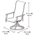 thumbnail image 4 of Ensemble de chaises pivotantes Charleston Mainstays, 4 of 5